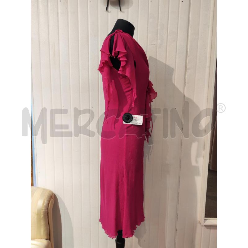 ABITO DONNA GIANNI VERSACE SETA FUCSIA CON VOULANT | Mercatino dell'Usato Mestre 4