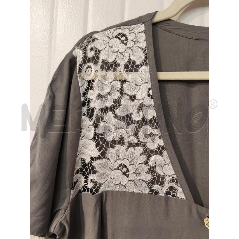 ABITO DONNA GRIGIO PIZZO BIANCO LUNGO SARTORIALE | Mercatino dell'Usato Mestre 4