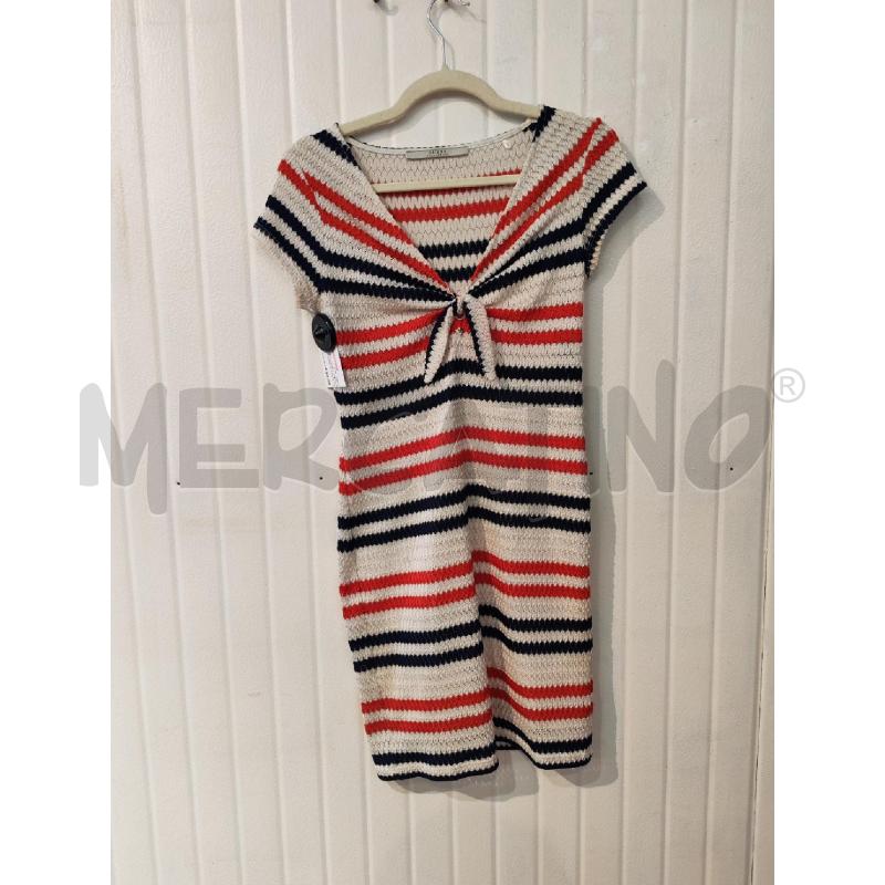 ABITO DONNA GUESS RIGHE BIANCHE ROSSE E BLU | Mercatino dell'Usato Mestre 1