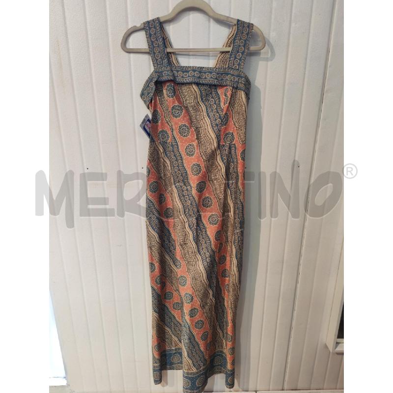 ABITO DONNA JEUNEL LUNGO FANTASIA ROSA AZZURRA BEIGE | Mercatino dell'Usato Mestre 1