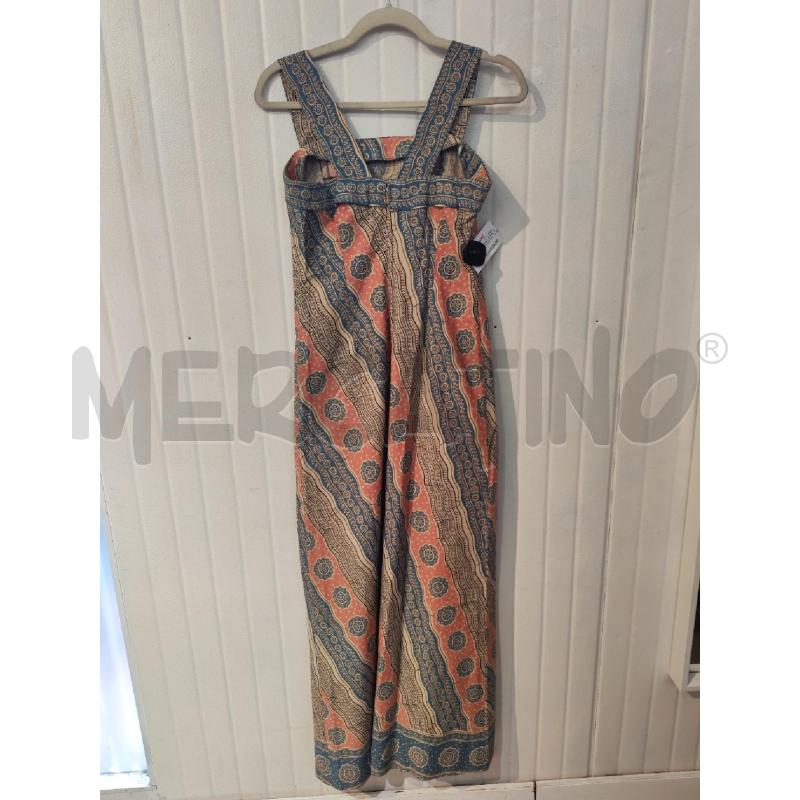 ABITO DONNA JEUNEL LUNGO FANTASIA ROSA AZZURRA BEIGE | Mercatino dell'Usato Mestre 3