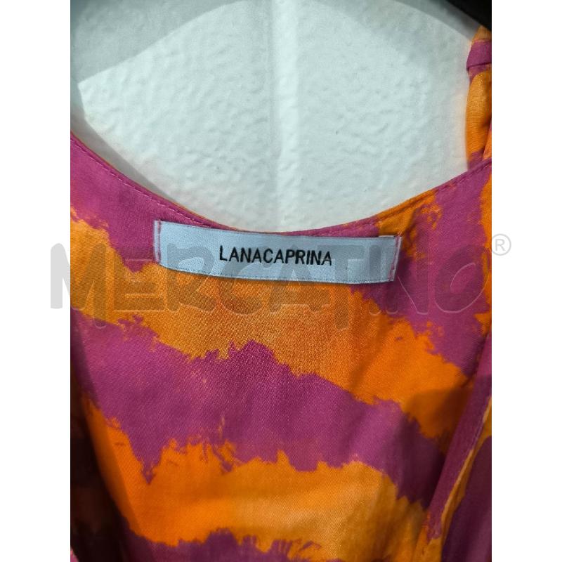 ABITO DONNA LANACAPRINA ARANCIO ROSA FANTASIA LUNGO  | Mercatino dell'Usato Mestre 2