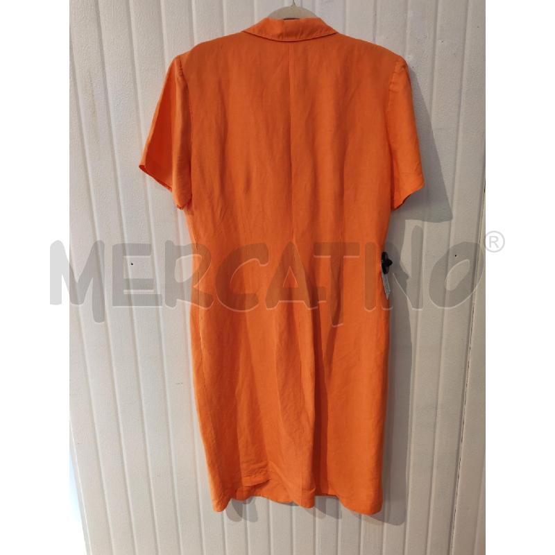ABITO DONNA LINO ARANCIONE CON MARGHERITE SARTORIALE | Mercatino dell'Usato Mestre 4