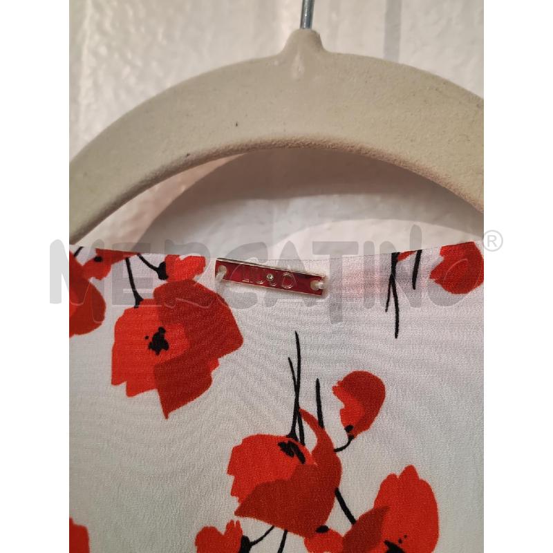 ABITO DONNA LIU JO BIANCO FIORI ROSSI | Mercatino dell'Usato Mestre 4