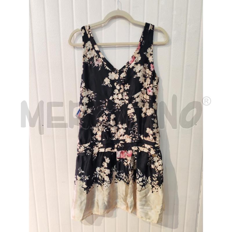ABITO DONNA LIU JO NERO FIORI BEIGE | Mercatino dell'Usato Mestre 1