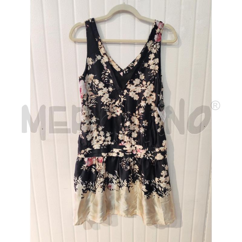 ABITO DONNA LIU JO NERO FIORI BEIGE | Mercatino dell'Usato Mestre 2