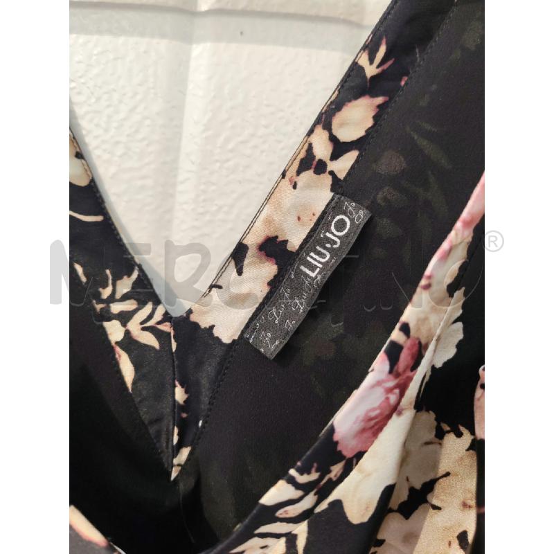 ABITO DONNA LIU JO NERO FIORI BEIGE | Mercatino dell'Usato Mestre 3