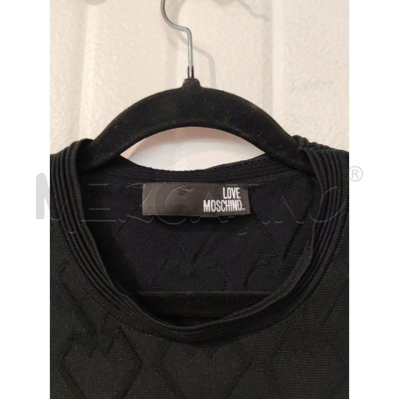 ABITO DONNA LOVE MOSCHINO NERO MANICHE 3/4 | Mercatino dell'Usato Mestre 2