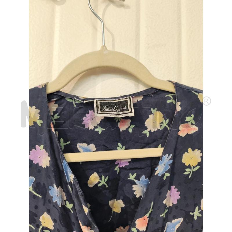 ABITO DONNA LUISA SPAGNOLI BLU FIORI COLROATI  | Mercatino dell'Usato Mestre 2