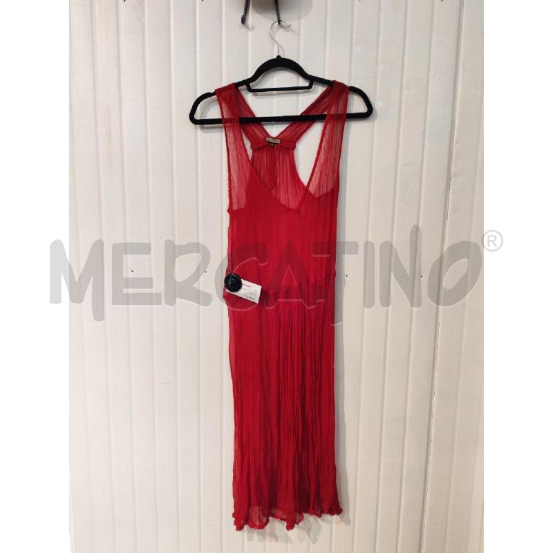 ABITO DONNA MALIPARMI ROSSO TULLE PLISSETTATO | Mercatino dell'Usato Mestre 1