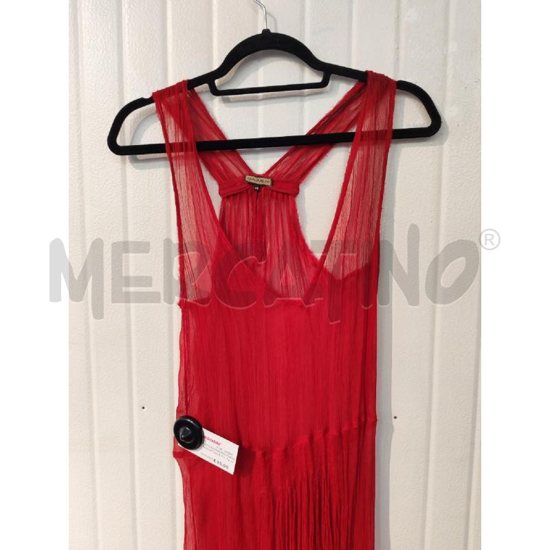 ABITO DONNA MALIPARMI ROSSO TULLE PLISSETTATO | Mercatino dell'Usato Mestre 2