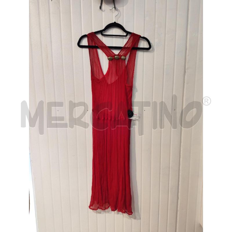 ABITO DONNA MALIPARMI ROSSO TULLE PLISSETTATO | Mercatino dell'Usato Mestre 4