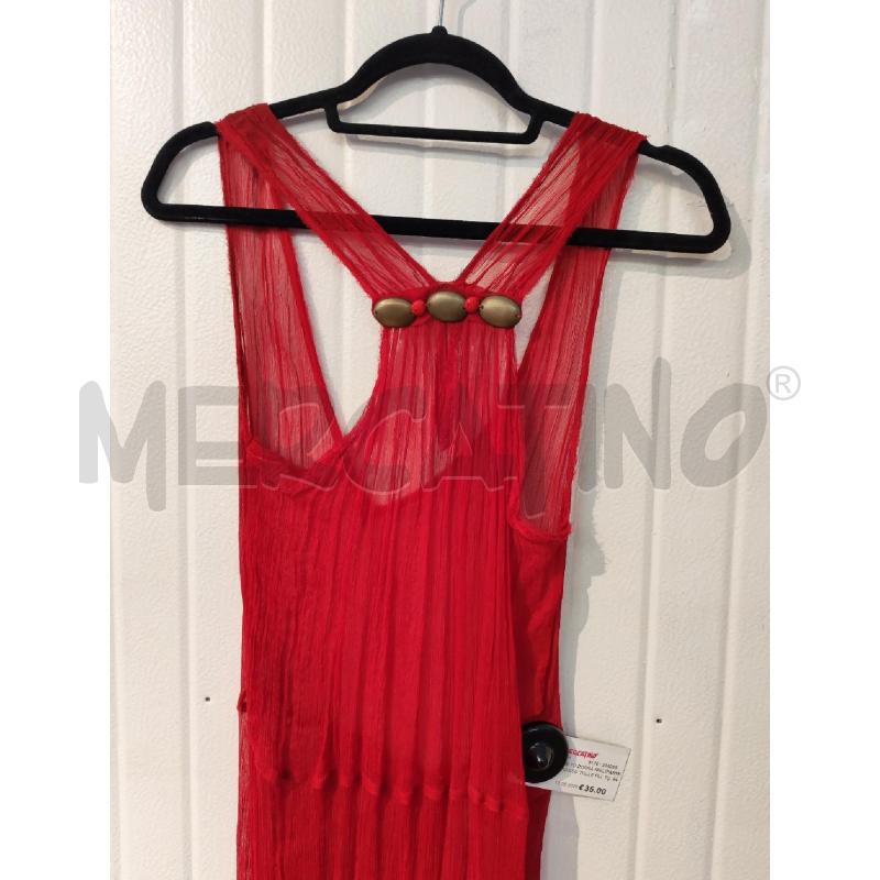 ABITO DONNA MALIPARMI ROSSO TULLE PLISSETTATO | Mercatino dell'Usato Mestre 5