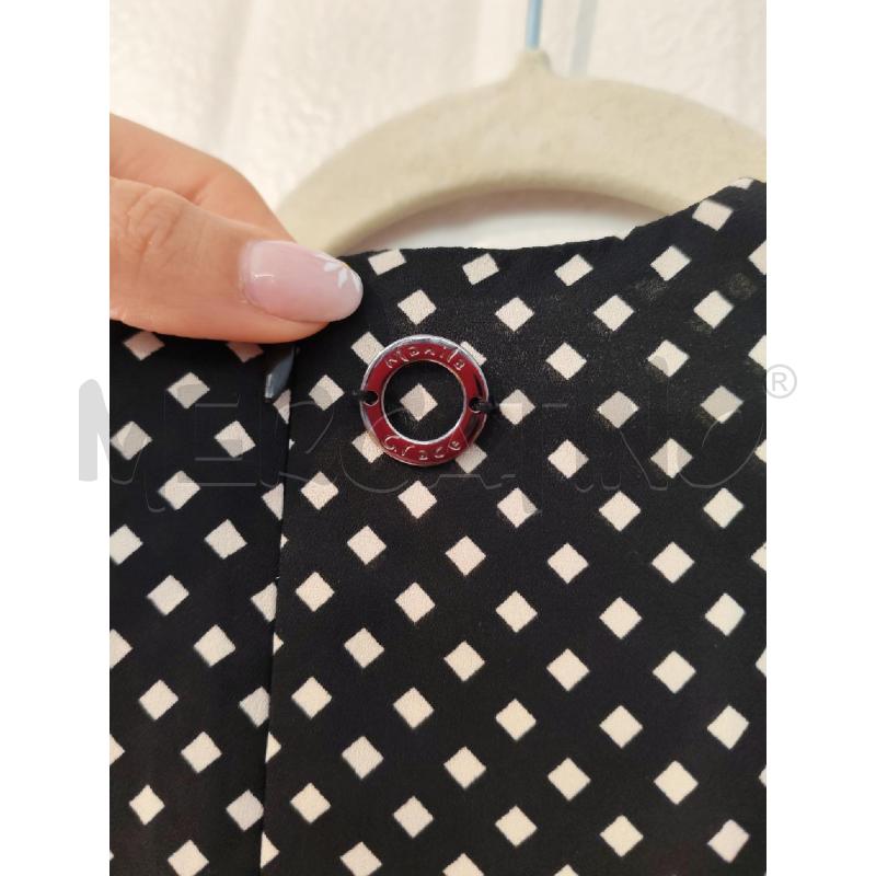ABITO DONNA MANILE GRACE NERO QUADRETTI BIANCHI | Mercatino dell'Usato Mestre 4