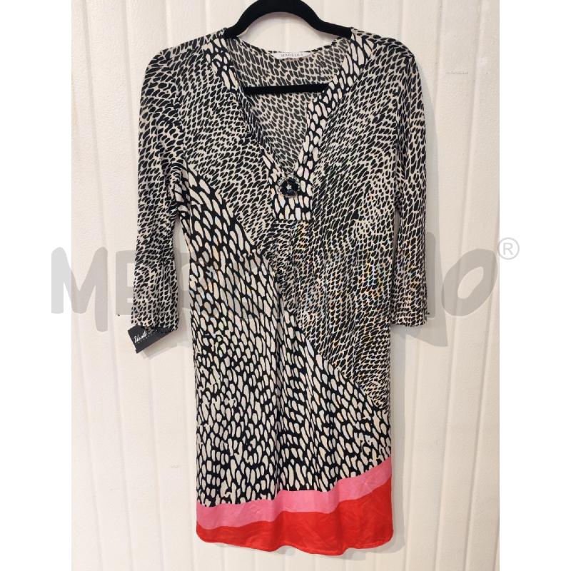 ABITO DONNA MARELLA LEOPARDATO FASCE ROSA ROSSE | Mercatino dell'Usato Mestre 1