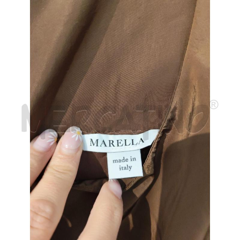 ABITO DONNA MARELLA MARRONE LUCIDO CON FIOCCO | Mercatino dell'Usato Mestre 3