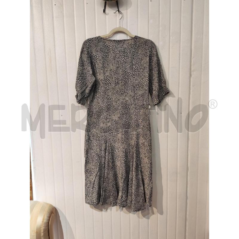 ABITO DONNA MARIELLA BURANI AMULETI SETA BIANCO NERO FIORIELLINI  | Mercatino dell'Usato Mestre 3
