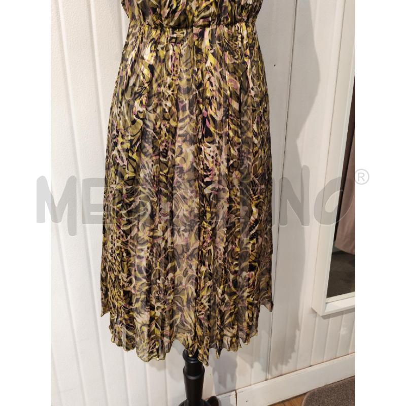 ABITO DONNA MAX MARA VERDE SETA CON STOLA NERA | Mercatino dell'Usato Mestre 3