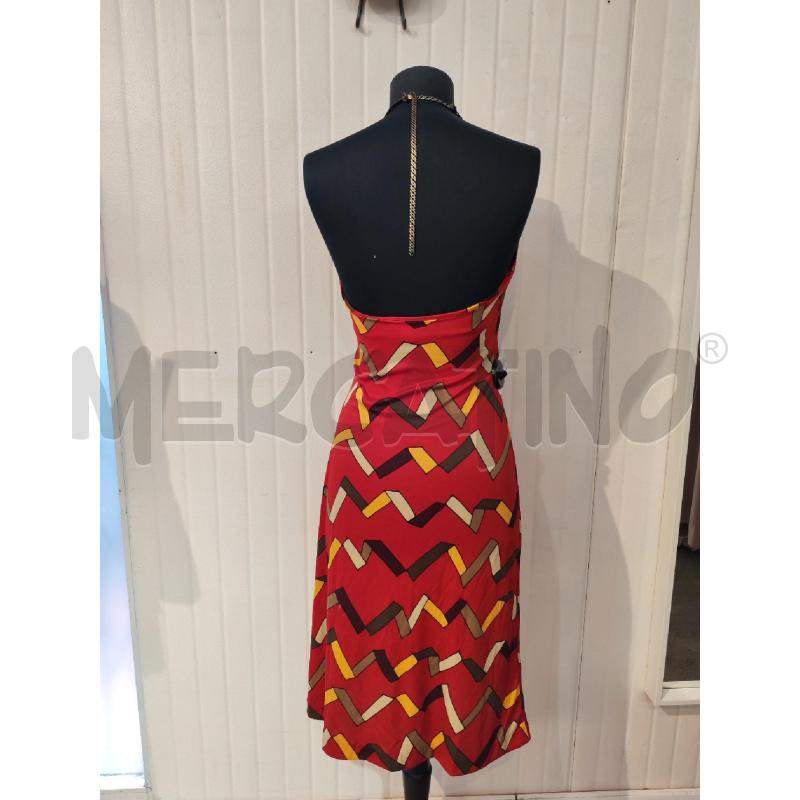 ABITO DONNA MISS SIXTY ROSSO FANTASIA MARRONE CATENA | Mercatino dell'Usato Mestre 3