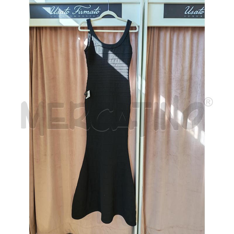 ABITO DONNA MIUSOL NERO LUNGO A SIRENA ELASTICIZZATO | Mercatino dell'Usato Mestre 1