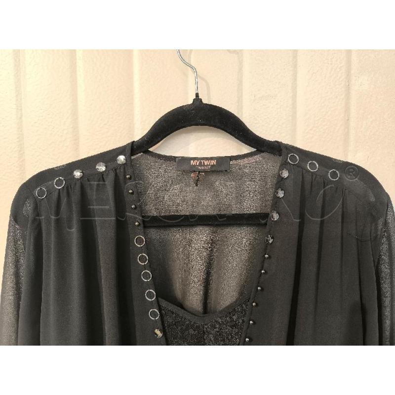 ABITO DONNA MY TWINSET NERO CON BORCHIETTE DECOLTE E SOTTOVESTE  | Mercatino dell'Usato Mestre 5