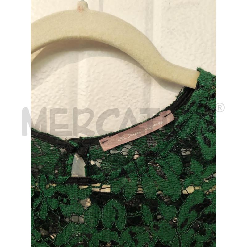 ABITO DONNA OLIVIA HOPS VERDE BOTTIGLA PIZZO RICAMO | Mercatino dell'Usato Mestre 3