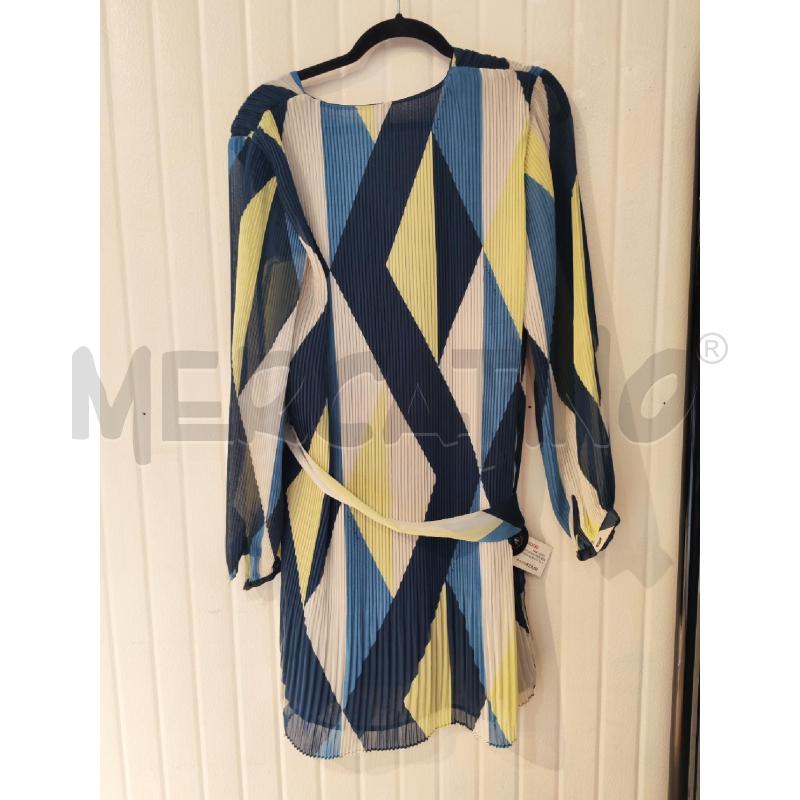 ABITO DONNA PEPE JEANS FANTASIA BLU GIALLA E BIANCA PLISSE | Mercatino dell'Usato Mestre 3
