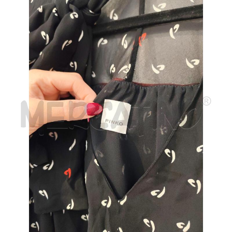 ABITO DONNA PINKO NERO FANTASIA BIANCA ROSSA | Mercatino dell'Usato Mestre 3