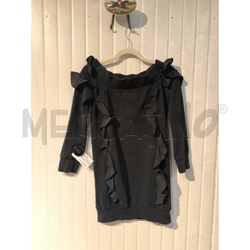 ABITO DONNA PINKO NERO TIPO FELPA CON VOUALNT SCOLLO AB BARCA | Mercatino dell'Usato Mestre 1