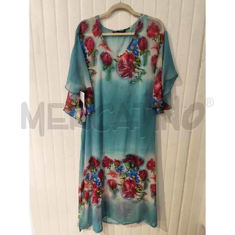 ABITO DONNA POSITANO AZZURRO FIORI STRASS | Mercatino dell'Usato Mestre 1