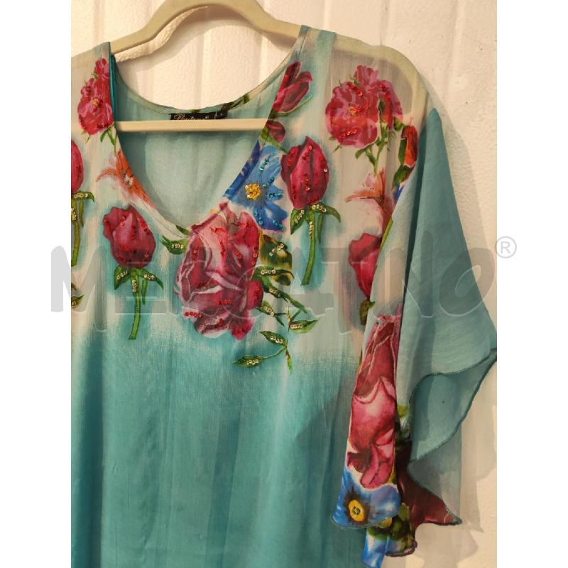 ABITO DONNA POSITANO AZZURRO FIORI STRASS | Mercatino dell'Usato Mestre 2