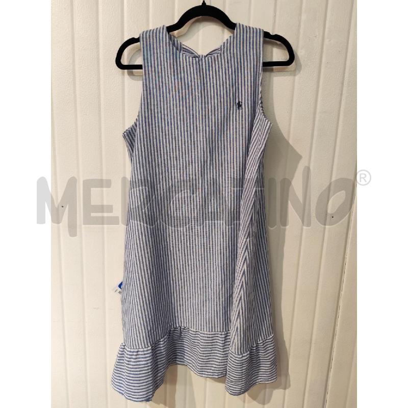 ABITO DONNA RAFFY POLO RIGHE BIANCHE AZZURRE | Mercatino dell'Usato Mestre 1