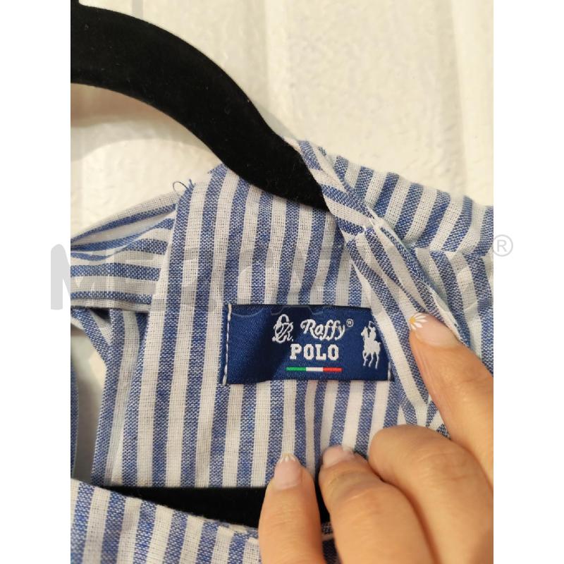 ABITO DONNA RAFFY POLO RIGHE BIANCHE AZZURRE | Mercatino dell'Usato Mestre 3