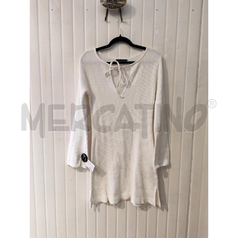 ABITO DONNA RALPH LAUREN BIANCO A NIDO D'APE MANICHE LUNGHE | Mercatino dell'Usato Mestre 1