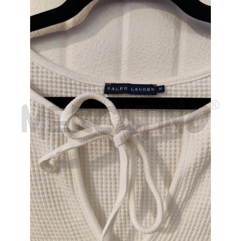 ABITO DONNA RALPH LAUREN BIANCO A NIDO D'APE MANICHE LUNGHE | Mercatino dell'Usato Mestre 2