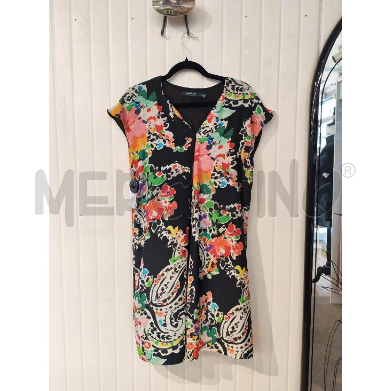 ABITO DONNA RALPH LAUREN NERO FIORI COLORATI | Mercatino dell'Usato Mestre 1
