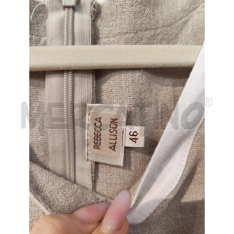 ABITO DONNA REBECCA ALLISON BEIGE PROFILI BIANCHI | Mercatino dell'Usato Mestre 2
