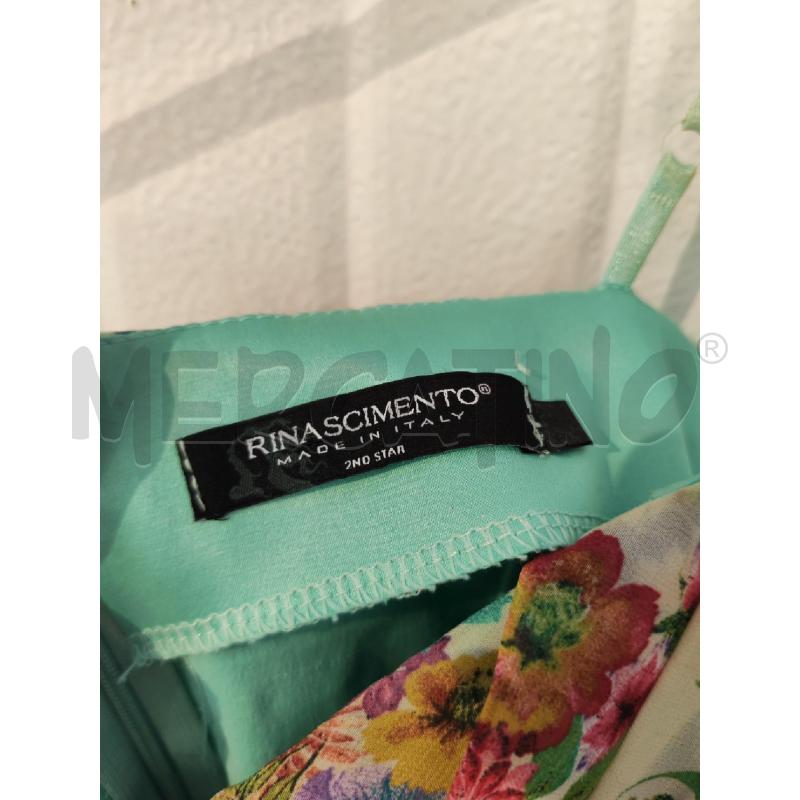 ABITO DONNA RINASCIMENTO BIANCO CON FIORI COLORATI  | Mercatino dell'Usato Mestre 2