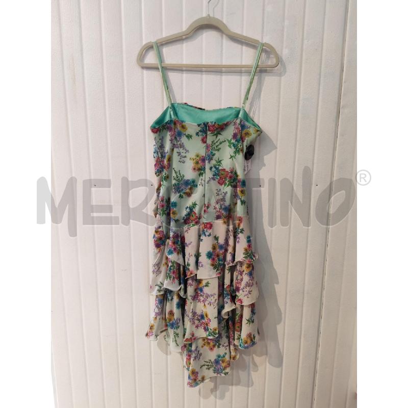 ABITO DONNA RINASCIMENTO BIANCO CON FIORI COLORATI  | Mercatino dell'Usato Mestre 3