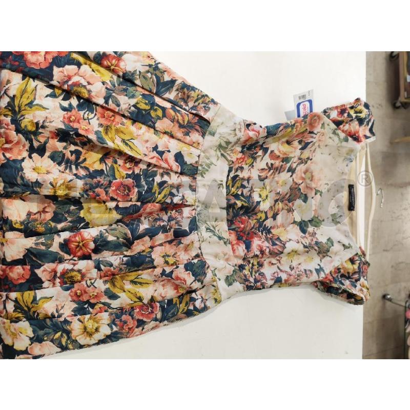 ABITO DONNA RINASCIMENTO BIANCO FIORI ROSA  | Mercatino dell'Usato Mestre 1