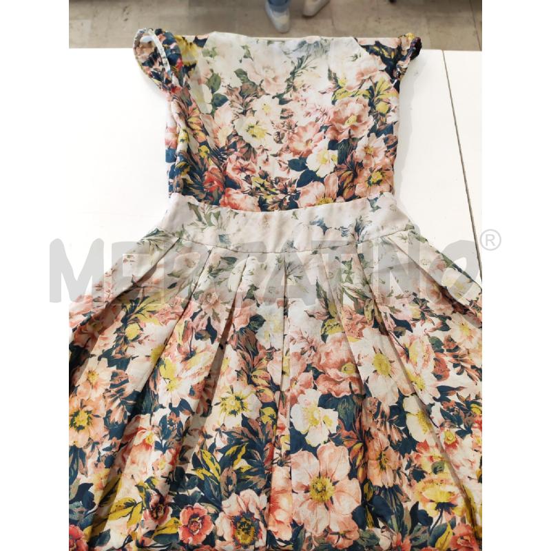 ABITO DONNA RINASCIMENTO BIANCO FIORI ROSA  | Mercatino dell'Usato Mestre 4