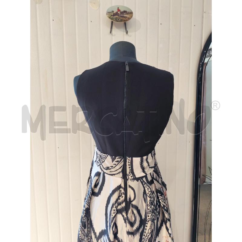 ABITO DONNA RINASCIMENTO NERO E BEIGE FANTASIA FIORI SOTTO | Mercatino dell'Usato Mestre 4