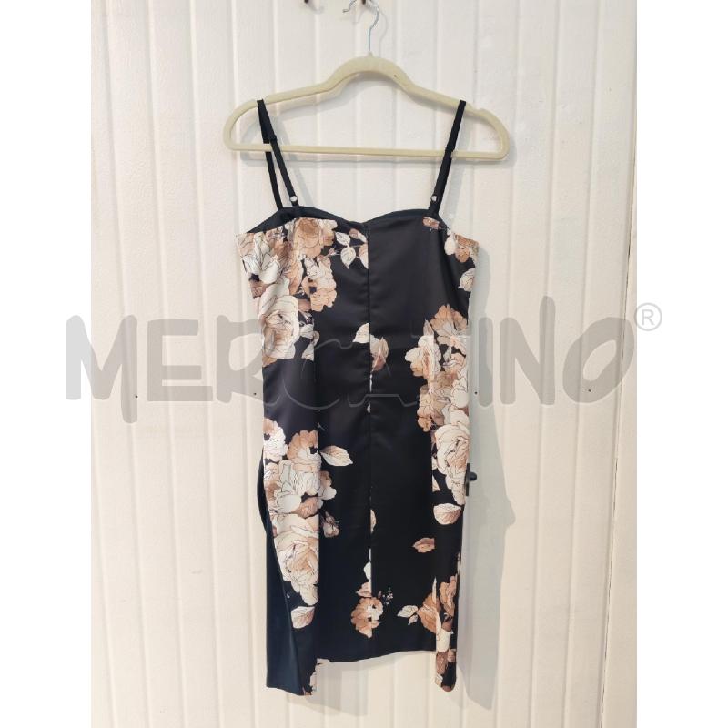 ABITO DONNA RINASCIMENTO NERO FIORI BEIGE  | Mercatino dell'Usato Mestre 3