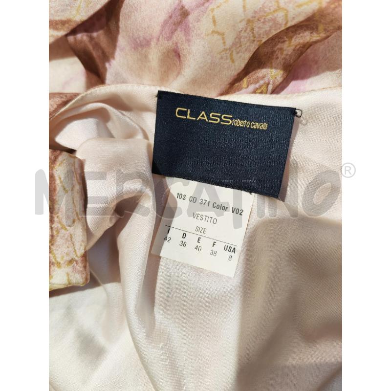 ABITO DONNA ROBERTO CAVALLI CLASS ROSA E BEIGE LUNGO | Mercatino dell'Usato Mestre 5