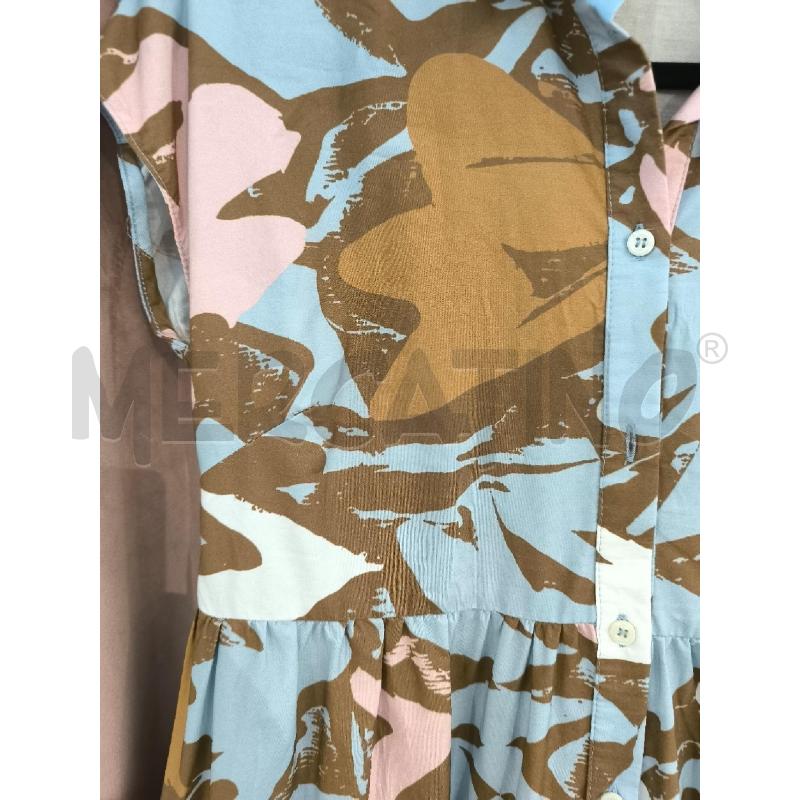ABITO DONNA SANDRO FERRONE AZZURRO BEIGE ROSA LUNGO BALZE  | Mercatino dell'Usato Mestre 3