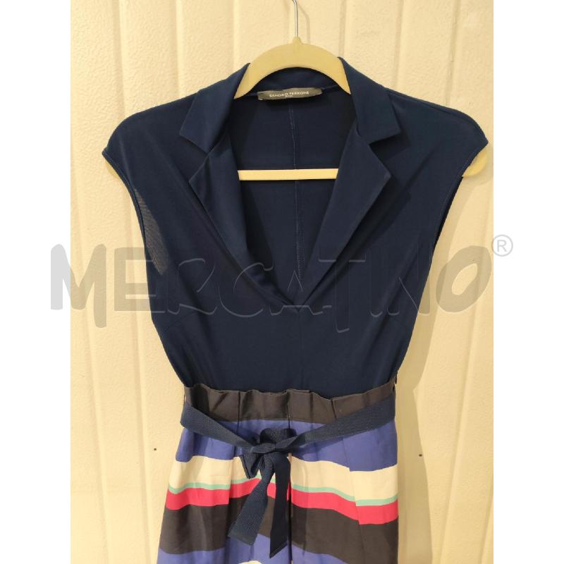 ABITO DONNA SANDRO FERRONE BLU RIGHE FUCSIA E BIANCHE | Mercatino dell'Usato Mestre 2