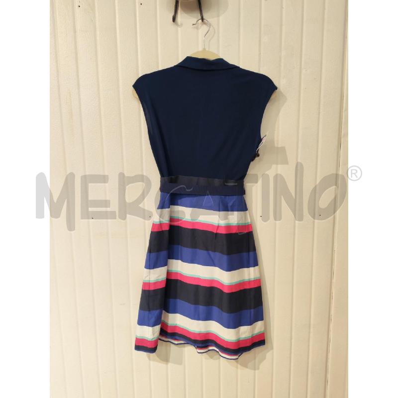 ABITO DONNA SANDRO FERRONE BLU RIGHE FUCSIA E BIANCHE | Mercatino dell'Usato Mestre 3
