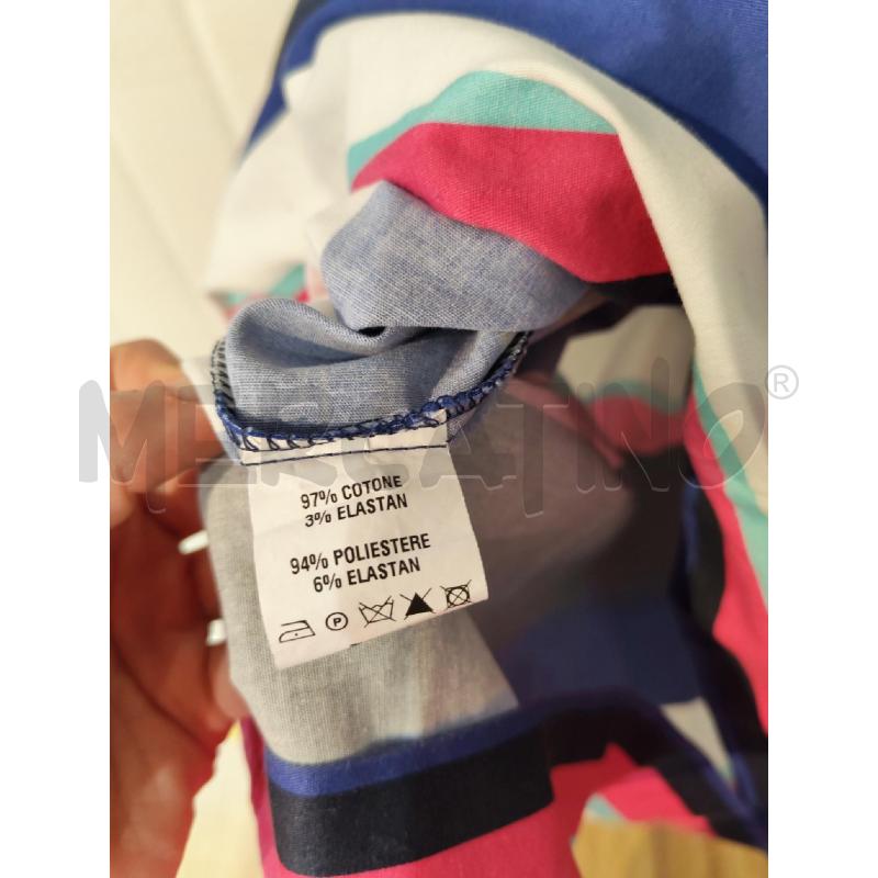 ABITO DONNA SANDRO FERRONE BLU RIGHE FUCSIA E BIANCHE | Mercatino dell'Usato Mestre 4