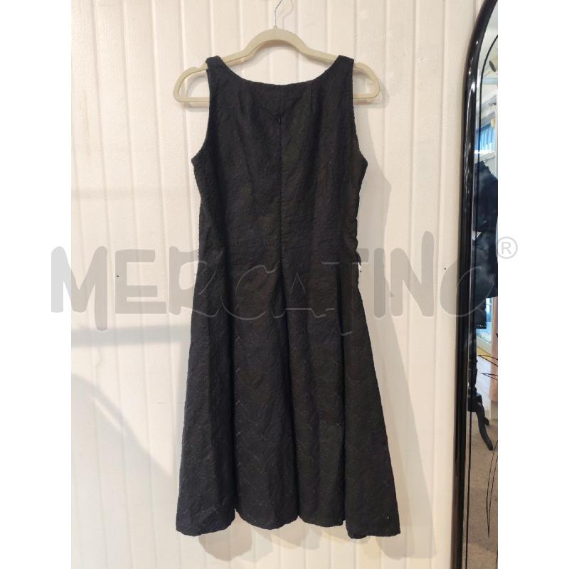 ABITO DONNA SARTORIALE NERO FIORELLINI RICAMATI | Mercatino dell'Usato Mestre 3