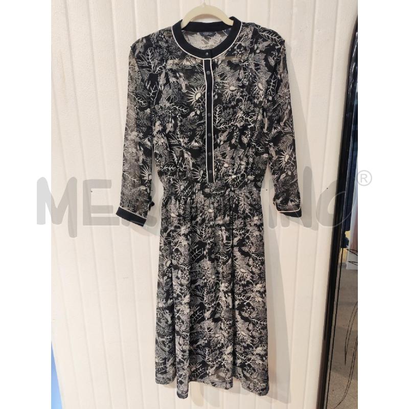 ABITO DONNA SCOTCH&SODA NERO FANTASIA BIANCA MANICHE LUNGHE | Mercatino dell'Usato Mestre 1